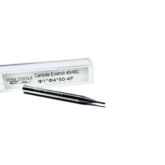 Frez węglikowy VHM Fi1 x 50mm 45HRC 4Z